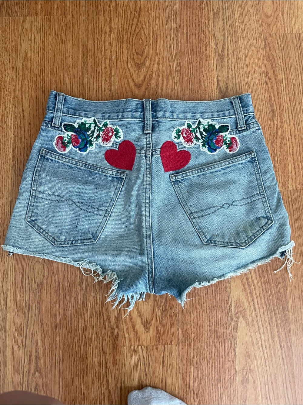 Lucky Brand High-Waist Embroidered Denim Shorts